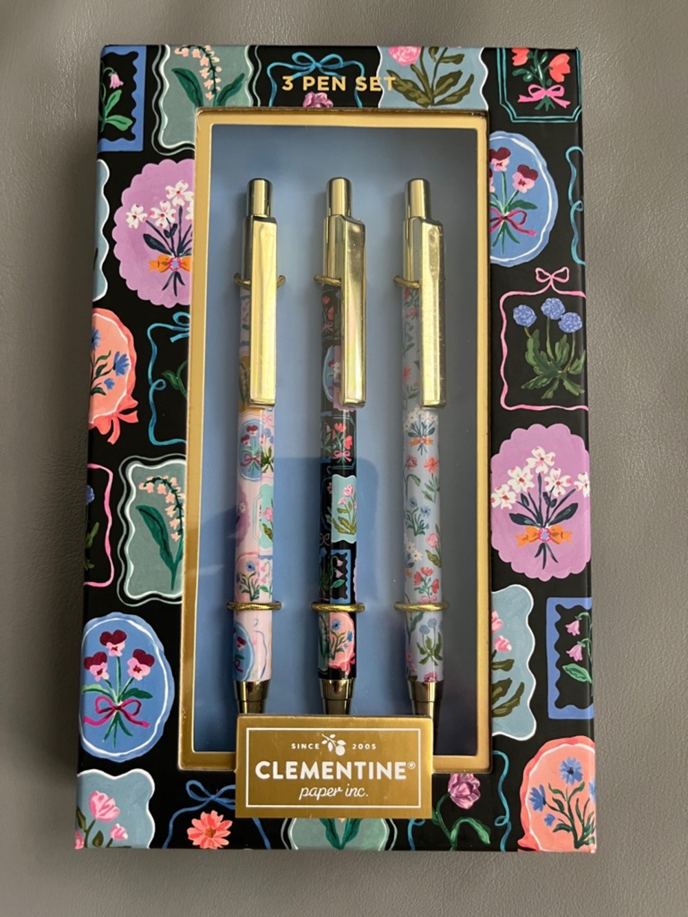NEW Clementine Multi-Color Floral Pen Set #920016